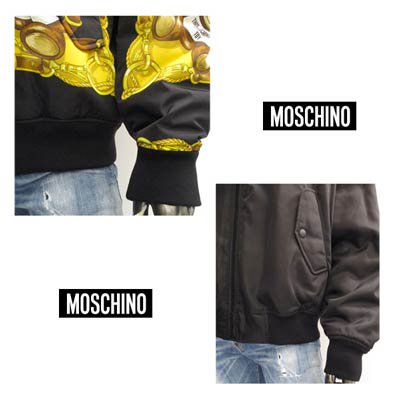 モスキーノ( MOSCHINO), メンズ アウター ジャケット ロゴ リバーシブル着用可・ グレカ柄モチーフ・総柄  ロゴプリント・刺繍ワッペン付リバーシブルジャケット ZJ0634 - ガッツ オンラインショップ