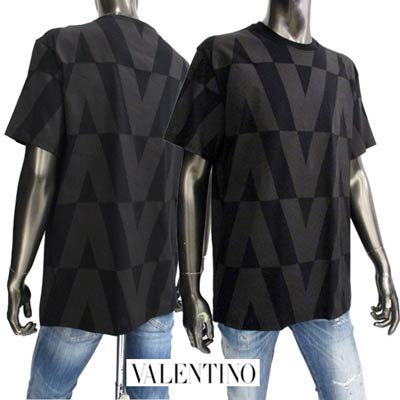 ヴァレンティノ(VALENTINO) メンズ トップス Tシャツ 半袖 ロゴ 総柄VALENTINO Vロゴプリント付Tシャツ WV0MG10Y -  ガッツ オンラインショップ