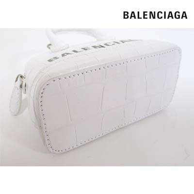 バレンシアガ BALENCIAGA レディース 鞄 バッグ ロゴ カーフスキン使用  クロコ型押しレザー・BALENCIAGAロゴプリント・ショルダーストラップ付ミニマイクロバッグ 639756 1LRP3 9060