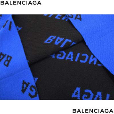 バレンシアガ BALENCIAGA メンズ トップス ニット セーター ロゴ unisex可 BALENCIAGA総柄スラッシュロゴ・オーバーサイズ クルーネックウールニット