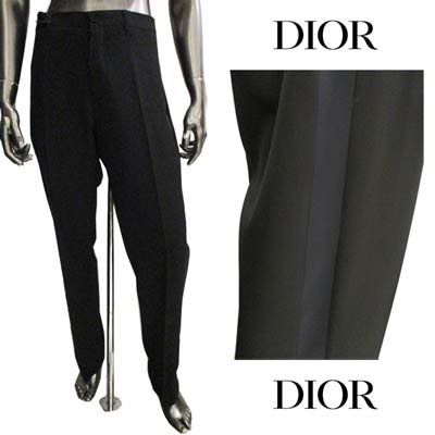 ディオールオム DIOR HOMME メンズ パンツ ボトムス スラックス サイドライン・シンプルデザインスラックス ブラック