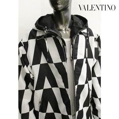 【美品】VALENTINO ナイロンフードジャケット ブラック VALENTINO / ナイロン フード ジャケット