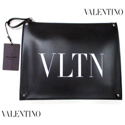 VALENTINO ヴァレンティノ クラッチバッグ メンズ レザー VLTN 本店は