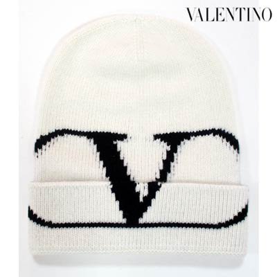 ヴァレンティノ VALENTINO メンズ 小物 帽子 ニットキャップ ロゴ ユニ