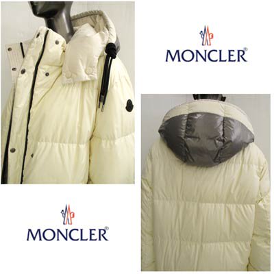 モンクレール MONCLER レディース アウター ジャケット ダウン コート ロゴ ERYSIMUM リバーシブル 着可・裏地ロゴプリント・ウエストベルト/アームロゴワッペン付きダウンコート アイボリー 1C00035 5955G 035