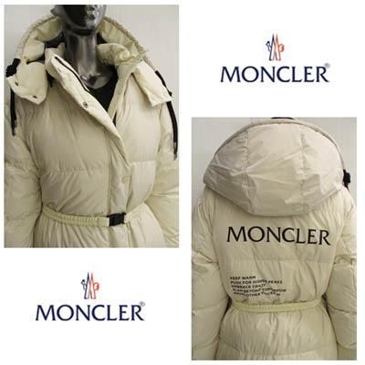 モンクレール MONCLER レディース アウター ジャケット ダウン コート ロゴ ERYSIMUM リバーシブル 着可・裏地ロゴプリント・ウエストベルト/アームロゴワッペン付きダウンコート アイボリー 1C00035 5955G 035