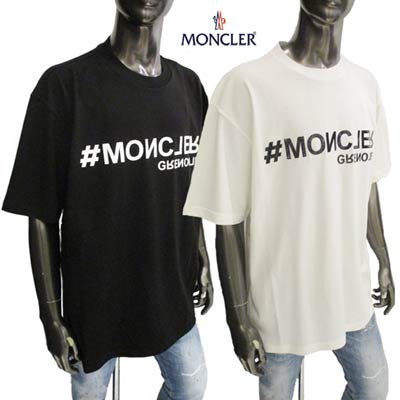 モンクレールグルノーブル MONCLER GRENOBLE メンズ トップス Tシャツ 半袖 ロゴ ユニセックス可 2color ＃MONCLER  GRENOBLEビッグロゴプリント付Tシャツ ホワイトブラック 8C00004 8390T 034 999