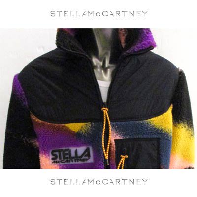 ステラマッカートニー STELLA McCARTNEY メンズ アウター ジャケット ロゴ フリース素材・STELLA  McCARTNEYラバーロゴ・マルチカラージップアップボアジャケット マルチカラー 603595 SSB04 8500