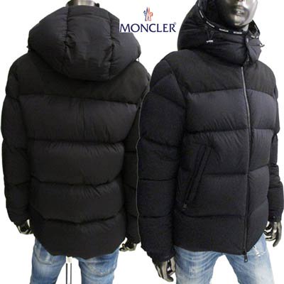 モンクレール MONCLER メンズ アウター ダウン ジャケット ロゴ WARGNIER フード部分MONCLERロゴパイピングデザイン・ボタンロゴ刻印・アームロゴワッペン付ダウンジャケット  1A00060 53333 999