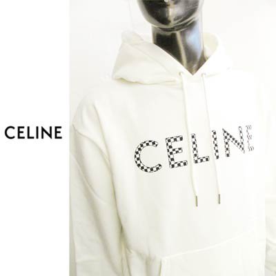 セリーヌ CELINE メンズ トップス パーカー フーディー ロゴ CELINE 