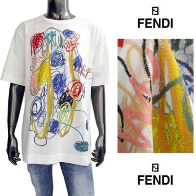 FENDI フェンディ★プリントデザインロゴ半袖シャツ