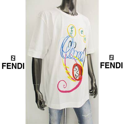 フェンディ FENDI メンズ トップス Tシャツ 半袖 カットソー ロゴ