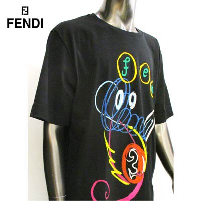 フェンディ FENDI メンズ トップス Tシャツ 半袖 カットソー ロゴ