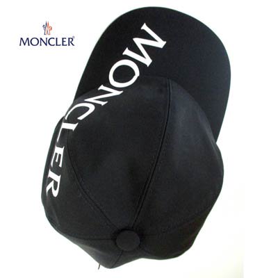 モンクレール MONCLER メンズ 帽子 キャップ ロゴ ユニセックス可 MONCLER斜めロゴプリント付キャップ ブラック 3B00025  539DK 999