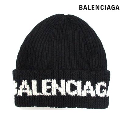 バレンシアガ BALENCIAGA メンズ 帽子 ニット帽 ニットキャップ ロゴ 