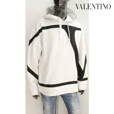 ヴァレンティノ VALENTINO メンズ トップス パーカー フーディー ロゴ ...