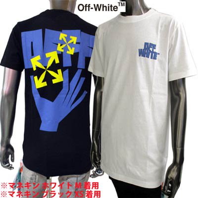 オフホワイト OFF-WHITE メンズ トップス Tシャツ 半袖 ロゴ 2color  チェスト部分OFFWHITEロゴ・バックマルチロゴプリント付Tシャツ 白/黒 OMAA027R 21JER005 0140/1040