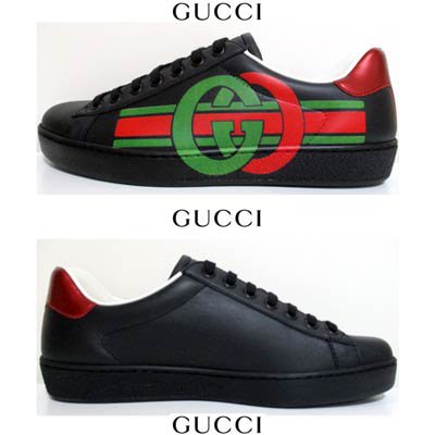 グッチ GUCCI メンズ 靴 スニーカー ローカットスニーカー ロゴ エース シェリーライン・GGロゴプリント・インターロッキングGレザースニーカー  ブラック 576136 A38V0 1064