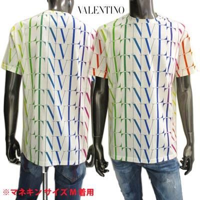 公式通販ショップ ヴァレンティノ VALENTINO 総柄 ロゴ シャツ 半袖 ...