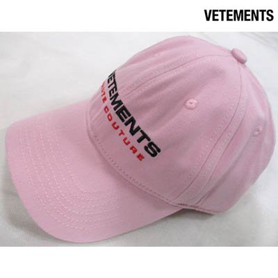 ヴェトモン VETEMENTS メンズ 帽子 キャップ ロゴ 2color unisex可 LIMITED EDITION  VETEMENTSロゴ刺繍付キャップ ネイビー/ピンク UE51CA800N/P NAVY/PINK