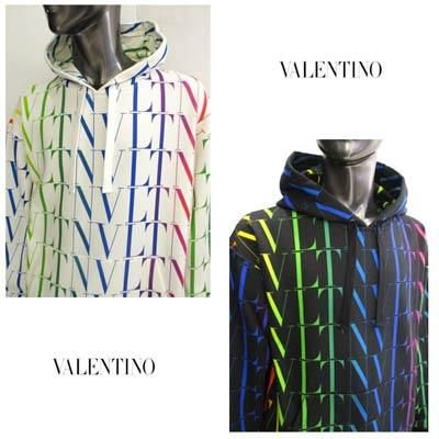 ☆Valentino☆セール！VLTN ロゴ ニット パーカー トップス ヴァレンティノ VALENTINO メンズ トップス パーカー フーディー