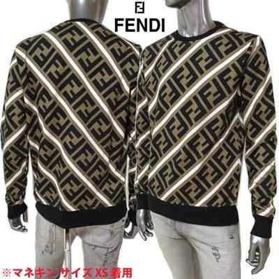 フェンディ FENDI メンズ トップス スウェット トレーナー ロゴ 総柄 ...