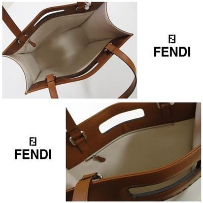 Fendi ロゴトートバッグ ブラウン Fendi ロゴトートバッグ ブラウン Fendi ブラウンロゴトートバッグ