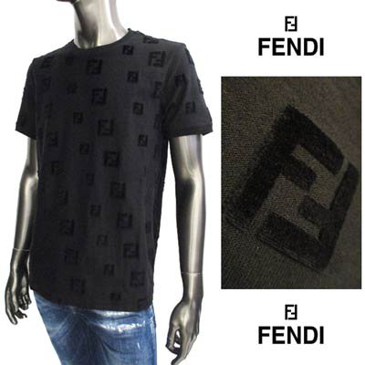 フェンディ FENDI メンズ トップス Tシャツ 半袖 ロゴ ロゴ部分 