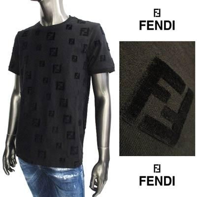 フェンディ FENDI メンズ トップス Tシャツ 半袖 ロゴ ロゴ部分