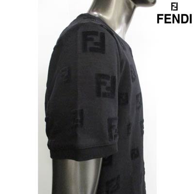 フェンディ FENDI メンズ トップス Tシャツ 半袖 ロゴ ロゴ部分