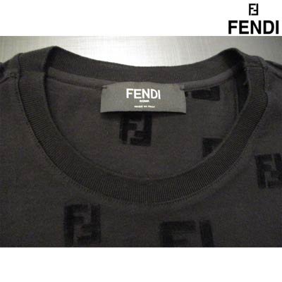 フェンディ FENDI メンズ トップス Tシャツ 半袖 ロゴ ロゴ部分