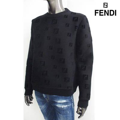 フェンディ FENDI メンズ トップス スウェット トレーナー ロゴ ロゴ ...