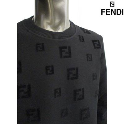 フェンディ FENDI メンズ トップス スウェット トレーナー ロゴ ロゴ ...