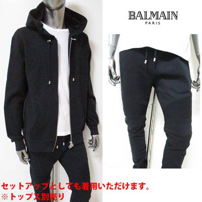 バルマン BALMAIN メンズ パンツ ボトムス ロゴ setup可(トップス別売り)バックポケットBロゴプリント付きスウェットパンツ
