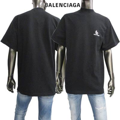 バレンシアガ BALENCIAGA メンズ トップス Tシャツ 半袖 ロゴ フロント 