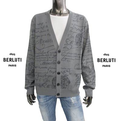 ベルルッティ BERLUTI メンズ トップス ニット カーディガン ロゴ 総柄