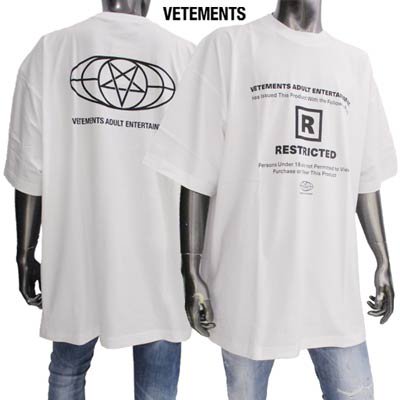 ヴェトモン VETEMENTS メンズ トップス Tシャツ 半袖 ロゴ フロント