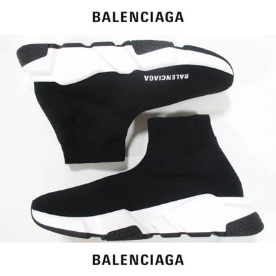 バレンシアガ BALENCIAGA レディース 靴 スニーカー スピードトレーナー ロゴ  トゥ部分BALENCIAGAロゴ・ソールロゴ刻印付ソックススニーカー ブラック