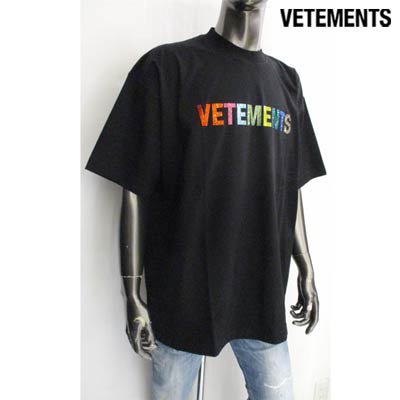 ヴェトモン VETEMENTS メンズ トップス Tシャツ 半袖 ロゴ フロント 