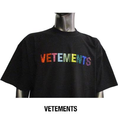 ヴェトモン VETEMENTS メンズ トップス Tシャツ 半袖 ロゴ フロント 