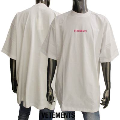 ヴェトモン VETEMENTS メンズ トップス Tシャツ 半袖 ロゴ フロント ...