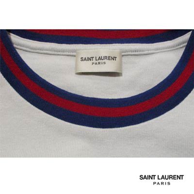 サンローランパリ SAINT LAURENT PARIS メンズ トップス Tシャツ 半袖 ロゴ ネック/アームライン・フロント ロゴ