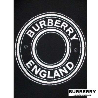 バーバリー BURBERRY レディース アウター ケープ ポンチョ ジャケット ロゴ バックBURBERRY  ENGLANDサークルグラフィックロゴ・フード付きウールカシミアケープ ブラック