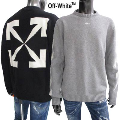 オフホワイト OFF-WHITE メンズ トップス ニット セーター ロゴ 2color