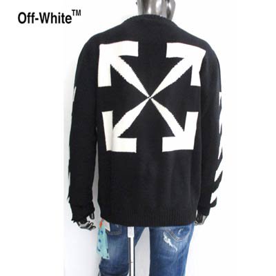 オフホワイト OFF-WHITE メンズ トップス ニット セーター ロゴ 2color