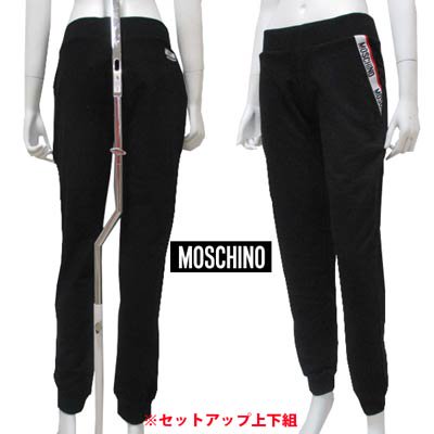 モスキーノ MOSCHINO レディース セットアップ 上下組 パーカー パンツ MOSCHINOロゴ入りセットアップジャージ