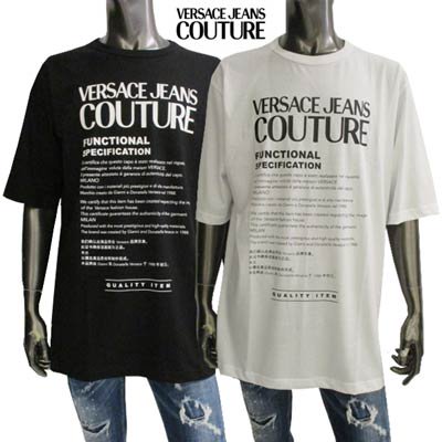 ヴェルサーチジーンズクチュール VERSACE JEANS COUTURE メンズ Tシャツ 半袖 2colorVERSACE ロゴTシャツ