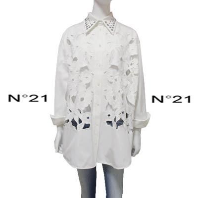 【美品】ヌメロヴェントゥーノ　総レース　シャツ　長袖　花柄 N°21 - N21 numero ventuno バックレースブラウス ヌメロ