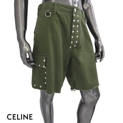 CELINE 2023SS Triple Pleated Shorts in Flannel 2P877095D セリーヌ フランネルトリプルプリーツショーツ ハーフパンツ ダークグレー サイズ46【230902】【新古品】【me04】