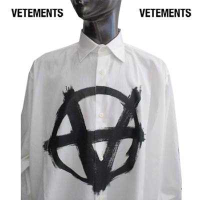 ヴェトモン VETEMENTS メンズ トップス シャツ 長袖 ロゴ ペイン ...